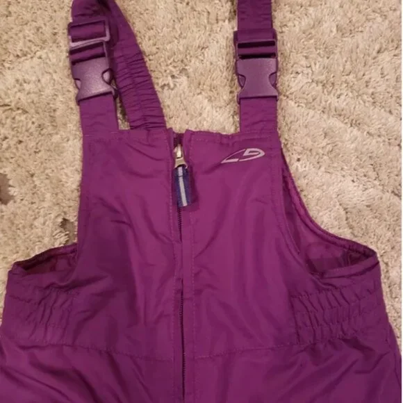 Champion Girls XS Purple Snowbib Overall Snow Pants VentureDry - Picture 2 of 8